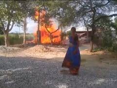 उन्नाव: संदिग्ध परिस्थितियों में धू-धू कर जला घर, पड़ोसी पर आगजनी का आरोप, जांच में जुटी पुलिस