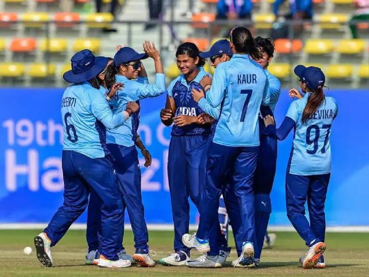 Asian Games 2023 Indian women team wins gold victory 19 runs against Sri Lanka cricket final know details Women Cricket Team Wins Gold: போடு வெடிய... ஆசிய போட்டியில் தங்கம் வென்ற இந்திய சிங்கப்பெண்கள்; துவம்சம் ஆனாது இலங்கை