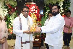 Raj Thackeray: राज ठाकरेंनी घेतलं मुख्यमंत्र्यांच्या बाप्पाचं दर्शन वर्षा निवासस्थानी