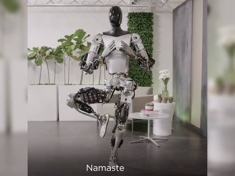 'Namaste': Elon Musk Shares Photo Of Tesla Optimus Robot's Striking Yoga Poses