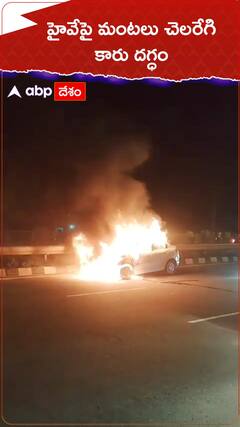 పల్నాడు జిల్లాలో హైవేపైనే కారు దగ్ధం