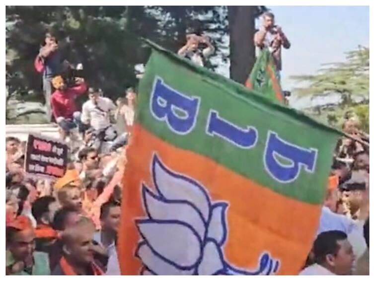 Himachal Pradesh BJP Protest Congress Corruption Vidhan Sabha sukhvinder singh sukhu Jai Ram Thakur shimla Himachal BJP 'Gherao' Of Assembly To Protest Against Congress 'Corruption' Turns Unruly