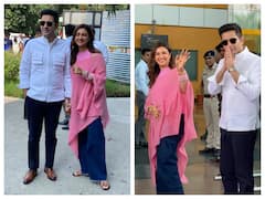 In Pics: Parineeti Chopra And Raghav Chadha's First Public Appearance After Wedding In Udaipur