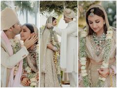 IN PICS: दुल्हन Parineeti Chopra ने दिखाई शादी की पहली तस्वीरें, दुल्हे Raghav Chadha ने भी दिया बॉलीवुड हीरो  वाला वेडिंग पोज!