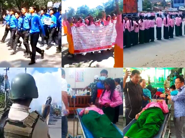 Manipur News 2 Students Murder Massive Protests In Imphal East Imphal West 31 Students Hospitalised N Biren Singh Manipur Violence: 'Killing' Of 2 Students Triggers Massive Protests In Imphal, 31 Hospitalised