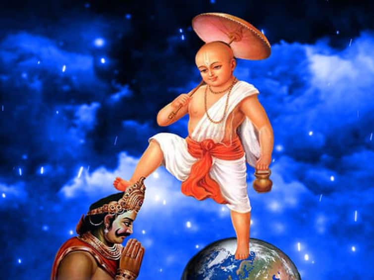 Vamana Jayanti 2023 lord vishnu came as vamana avatar know mythological story in marathi Vamana Jayanti 2023 : जेव्हा भगवान विष्णूंनी पहिल्या पावलात पृथ्वी केली काबिज, दुसऱ्या पावलात देवलोक...वामन जयंतीची पौराणिक कथा