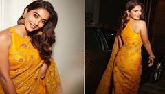 Viral: સાડી પહેરીને પૂજા હેગડેએ વધારી ફેન્સના દિલોની ધડકનો, હૉટ લૂક જોઇને ફેન્સ ચોંક્યા....