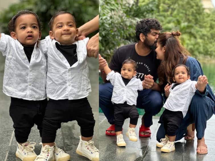 Nayanthara Vignesh Shivan Couple Revealed Their Twin Babies Photos For The First Time Dont Miss Cute Pics Nayanthara Twin Babies: ‘இவன் ஒருபக்கம்... அவன் மறுபக்கம்’  .. மகன்களின் முதல் பிறந்தநாள்.. முகத்தை காட்டிய நயன்தாரா..!