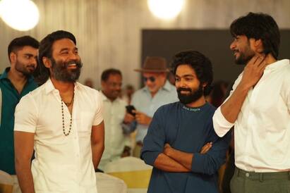 Captain Miller Photos : கேப்டன் மில்லர் பட பூஜையின் க்யூட் தருணங்கள்!
