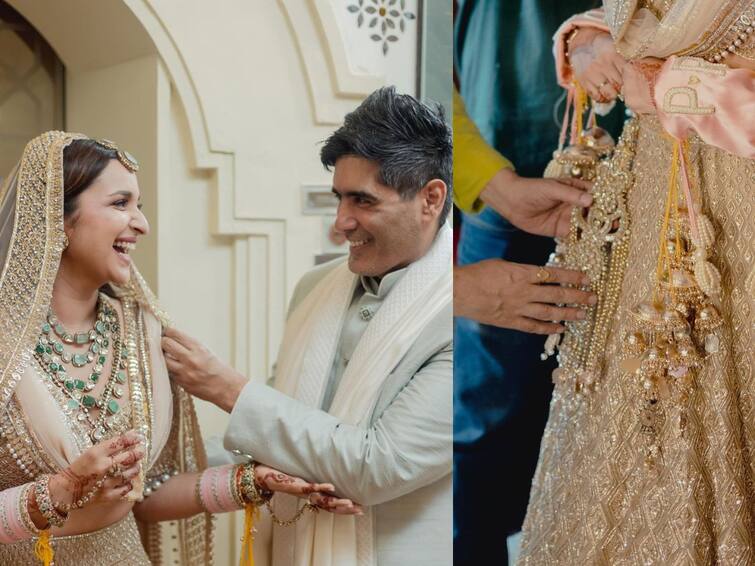 Parineeti Chopra’s wedding lehenga was adorned with a special piece close to her heart, reveals designer Manish Malhotra Parineeti Chopra: বিয়ের পোশাকে 'নানি'র স্মৃতি, পরিণীতির লেহঙ্গার বিশেষ ডিজাইনের কথা জানালেন মণীশ