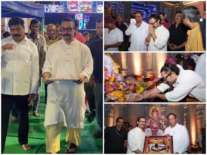 Ganpati Celebration 2023:  बॉलीवुड सेलेब्स गणपति उत्सव में बढ़चढ़कर भाग ले रहे हैं. आमिर खान भी गणेश चतुर्थी समारोह में हिस्सा लेने के लिए मुंबई बीजेपी अध्यक्ष आशीष शेलार के घर पहुंचे थे.
