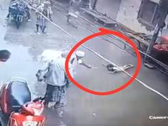 करंट लागल्याने रस्त्यावर तडफडत होती मुलगी; वृद्धाने हिंमत दाखवून वाचवले प्राण, व्हिडीओ व्हायरल