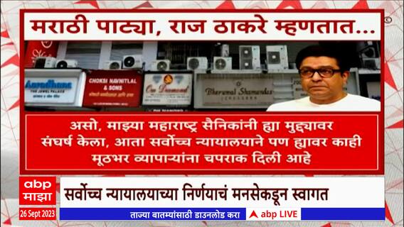 SC on Marathi Patya : मराठी पाट्यांवर 'सुप्रीम' आदेश, मनसेचं जोरदार सेलिब्रेशन