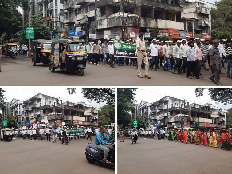 Kolhapur News Huge march of thousands of farmer members to the kolhapur