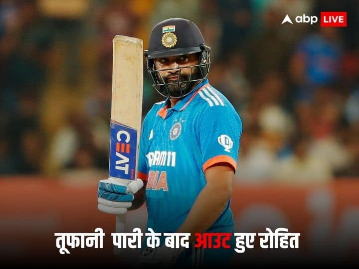 Captain Rohit Sharma out after stormy innings, read how he lost his wicket on Maxwell’s ball