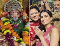 શ્વેતા તિવારીએ દીકરી પલક તિવારી સાથે ધૂમધામપૂર્વક આપી ગણપતિ બાપ્પાને વિદાય, જુઓ તસવીરો