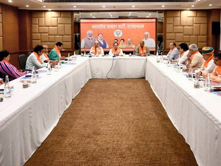 BJP Amit Shah JP Nadda Late Night Meeting With Rajasthan BJP Leadership Ahead Assembly Polls In Jaipur Amit Shah, JP Nadda Hold Late Night Meeting With Rajasthan BJP Leadership Ahead Of Assembly Polls