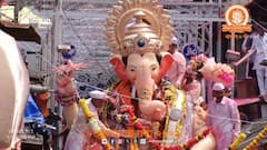 लालबागच्या राजाची स्वारी निघाली, लालबाग नगरी भारावली; लाडक्या राजाला निरोप देण्यासाठी लोटला जनसागर