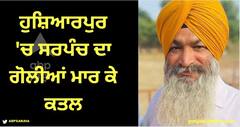 Punjab News : ਹੁਸ਼ਿਆਰਪੁਰ 'ਚ ਸਰਪੰਚ ਦਾ ਗੋਲੀਆਂ ਮਾਰ ਕੇ ਕਤਲ, ਅਣਪਛਾਤਿਆਂ ਵੱਲੋਂ ਦਿੱਤਾ ਗਿਆ ਵਾਰਦਾਤ ਨੂੰ ਅੰਜ਼ਾਮ