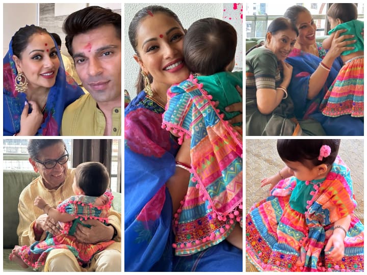 Bipasha Basu Daughter Pics: बिपाशा बसु और करण सिंह ग्रोवर ने हाल ही में भगवान सत्य नारायण की पूजा की. इस दौरान बिपाशा की फैमिली मौजूद थी और सभी ने बिपाशा-करण की बेटी देवी के साथ खूब मस्ती की.