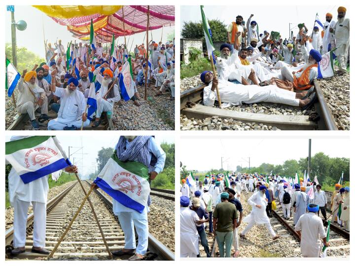 Farmers in Amritsar continued their 'Rail Roko' protest on Friday. Among their demands are: compensation for flood-hit farmers and MSP guarantee.