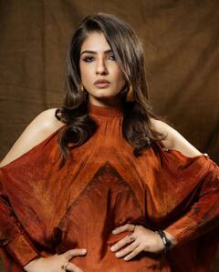 Raveena Tandon Gives Boss Lady Vibes In A Brown Outfit; See Pics