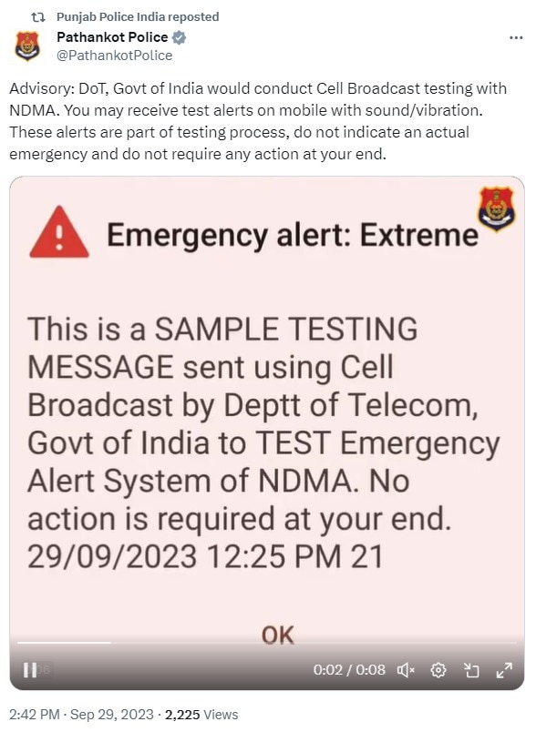 Emergency Alert : ਪੰਜਾਬੀਓ ਕੀ ਤੁਹਾਡੇ ਫੋਨਾਂ 'ਤੇ ਵੀ ਆ ਰਿਹੈ ਵਾਰ-ਵਾਰ ਐਮਰਜੈਂਸੀ ਅਲਰਟ, ਪੜ੍ਹੋ ਪੰਜਾਬ ਪੁਲਿਸ ਦੀ ਸਲਾਹ