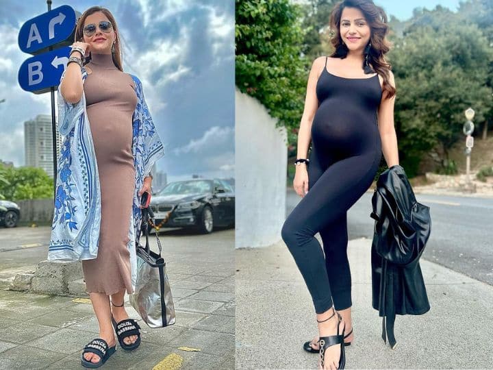 Rubina Dilaik  stylish dresses during her maternity period fans said Why be exposed so much Rubina Dilaik मैटरनिटी पीरियड में पहन रही एक से बढ़कर एक स्टाइलिश ड्रेस, फैंस बोले- 'इतना भी क्या एक्सपोज होना'