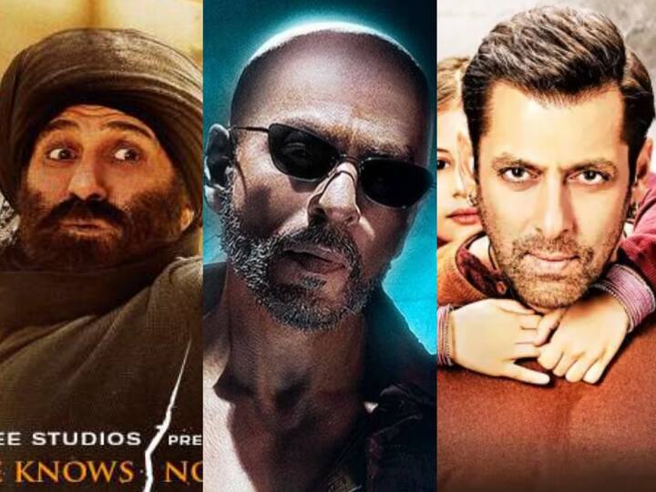 Jawan becomes highest hindi grosser film check top 10 movie list gadar 2 pathaan collection Top 10 Hindi Net Of All Time: किंग खानचा जवान, सनीचा गदर-2 की सलमानचा बजरंगी भाईजान, आतापर्यंत सर्वाधिक कमाई करणारा चित्रपट कोणता? जाणून घ्या टॉप-10 चित्रपटांची यादी
