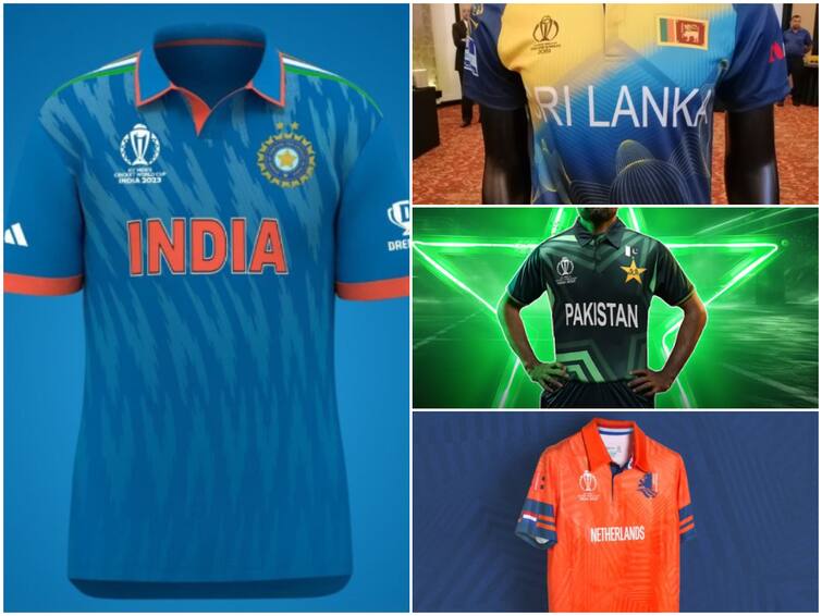 ODI World Cup 2023 In India World Cup Jerseys Of All 10 Teams Pictures