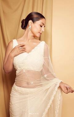 Hina Khan: ਹਿਨਾ ਖਾਨ ਨੇ ਸਾੜੀ 'ਚ ਦਿੱਤੇ ਕਿਲਰ ਪੋਜ਼, ਤਸਵੀਰਾਂ ਦੇਖ ਉੱਡੇ ਪ੍ਰਸ਼ੰਸਕਾਂ ਦੇ ਹੋਸ਼