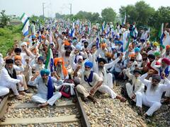 Punjab Farmers' 'Rail Roko' Protest To Demand Flood Compensation, MSP Continues In Amritsar — SEE PICS