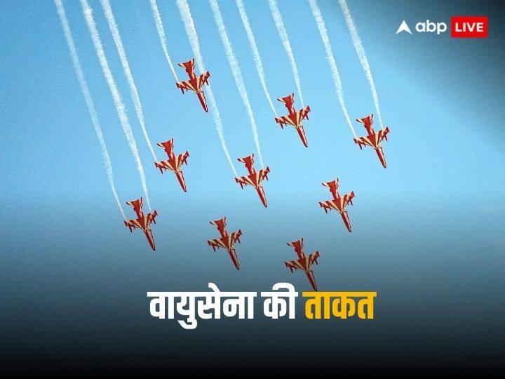 Bhopal Indian Air Force air show the capacity of Air Force  chinuk surya Kiran and other fighter planes power Bhopal Air Show: वायुसेना की ताकत देख मंत्र मुग्ध हुए लोग, 65 लड़ाकू विमानों ने दिखाए हैरतअंगेज करतब