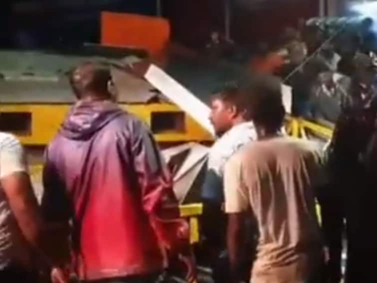 Chennai Rains marathi news tamilnadu rains petrol pump roof collapsed 7 injured Chennai Rains: चेन्नईत मुसळधार पाऊस, पेट्रोल पंपाचे छत कोसळले, एकाचा मृत्यू, 7 जण जखमी