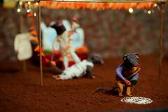 बेळगाव : उंदीरमामाच्या गावाला जाऊया संकल्पनेवर आधारित आगळा वेगळा देखावा