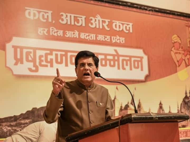 Piyush Goyal participated in enlightened dialogue program in Jabalpur And Target Congress Ann MP News: एमपी की जीडीपी 20 साल में 15 गुना बढ़ी, जबलपुर में केंद्रीय मंत्री पीयूष गोयल का दावा