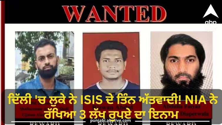 delhi connection isis 3 terrorists pune module nia search operation 3 lakh reward Terrorist in Delhi: ਦਿੱਲੀ 'ਚ ਲੁਕੇ ਨੇ ISIS ਦੇ ਤਿੰਨ ਅੱਤਵਾਦੀ! NIA ਨੇ ਰੱਖਿਆ 3 ਲੱਖ ਰੁਪਏ ਦਾ ਇਨਾਮ