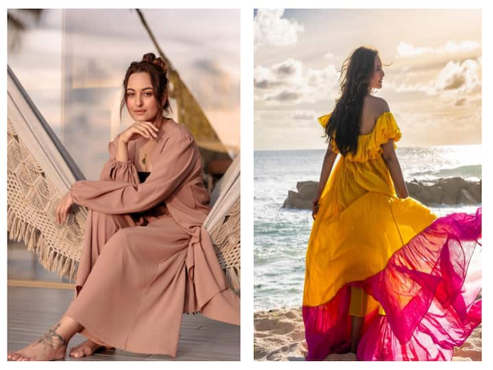 Sonakshi Sinha is always known for her stylish and glamorous fashion choices. Her beach fashion is no exception, as she often showcases a stunning and sunkissed look when she's by the seaside.