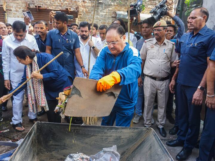 BJP President JP Nadda also join in with others in New Delhi. (Source: PTI)