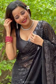 Monalisa: ਮੋਨਾਲੀਸਾ ਨੇ ਬਲੈਕ ਸਾੜ੍ਹੀ ਪਹਿਨ ਕੇ ਦਿਖਾਈ ਕਿਲਰ ਖੂਬਸੂਰਤੀ, ਸਟਾਈਲ ਦੇਖ ਦੀਵਾਨੇ ਹੋਏ ਫੈਨਜ਼