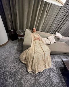 Sanya Malhotra Poses Flaunting An Ethereal Lehenga In Her Decked-Out Avatar; Pics Inside