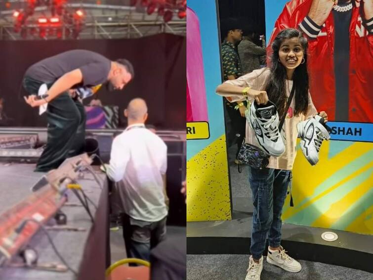 Badshah gifts his expensive sneakers worth Rs 1.50 lakh to 15 year old fan, video goes viral latest Telugu news Badshah gift: అభిమానికి లక్షన్నర ఖరీదైన స్నీకర్లు బహుమతిగా ఇచ్చిన బాద్‌షా - నెట్టింట్లో వీడియో వైరల్