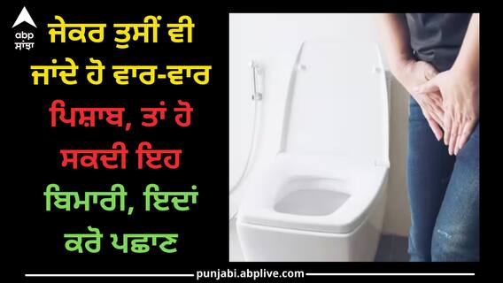 Frequent Urination: ਜੇਕਰ ਤੁਹਾਨੂੰ ਵੀ ਆਉਂਦਾ ਵਾਰ-ਵਾਰ ਆਉਂਦਾ ਪਿਸ਼ਾਬ, ਤਾਂ ਹੋ ਸਕਦੀ ਇਹ ਬਿਮਾਰੀ, ਇਦਾਂ ਕਰੋ ਪਛਾਣ Frequent Urination: ਜੇਕਰ ਤੁਹਾਨੂੰ ਵੀ ਆਉਂਦਾ ਵਾਰ-ਵਾਰ ਆਉਂਦਾ ਪਿਸ਼ਾਬ, ਤਾਂ ਹੋ ਸਕਦੀ ਇਹ ਬਿਮਾਰੀ, ਇਦਾਂ ਕਰੋ ਪਛਾਣ