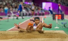 Asian Games 2022: লং জাম্পে রুপো জিতে বিদ্যুৎ বোল্টের সেলিব্রেশন ভারতের অ্যান্সির