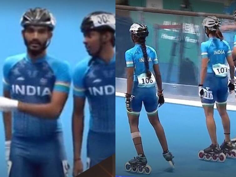 Asian Games: Speed ​​Skating 3000m Indian team won bronze medal in relay race Asian Games 2023: ஸ்பீட் ஸ்கேட்டிங் 3000 மீ. தொடர் ஓட்டப் பந்தயம்.. வெண்கல பதக்கத்தை கையில் ஏந்திய இந்திய அணி!