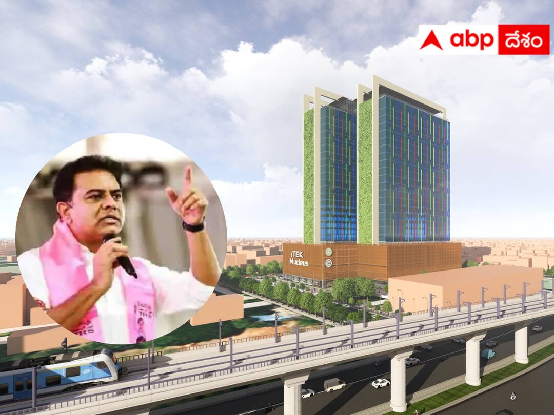 KTR Bhumi Puja for construction of IT Tower in MalakPet . KTR : బెంగళూరు కంటే ఎక్కువగా హైదరాబాద్‌లో ఉద్యోగావకాశాలు- మలక్ పేటలో ఐటీ టవర్‌కు కేటీఆర్ భూమిపూజ !