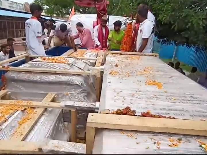 Shri Ram first pillar brought to Ayodha to establish on Mani Parvat from Rajasthan ANN Ayodhya News: मणि पर्वत पर स्थापित करने के लिए राजस्थान से अयोध्या लाया गया पहला श्रीराम स्तंभ, जानें आगे की योजना