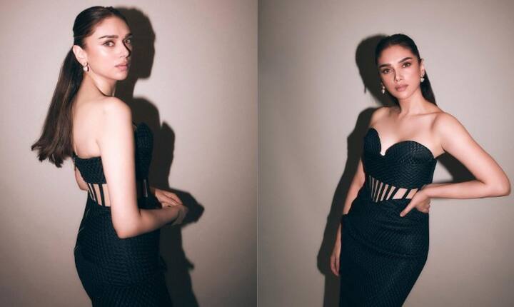 એક્ટ્રેસ અદિતી રાવ હૈદરીનો ખૂબ જ શાનદાર બ્લેક લૂક સોશિયલ મીડિયામાં વાયરલ થઈ રહ્યો છે. અભિનેત્રી ખૂબ જ સુંદર લાગી રહી છે.