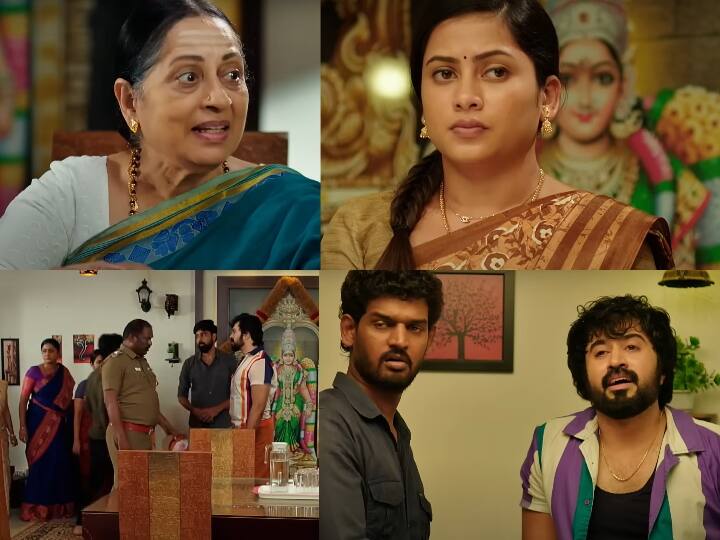 Sun tv Ethirneechal serial today episode october 2 full episode update Ethirneechal : மாட்டிக்கிட்ட தம்பி! கதிரை தேடி வீட்டுக்கு வந்த போலீஸ்... விசாலாட்சி அம்மா சொன்ன குட் நியூஸ்...