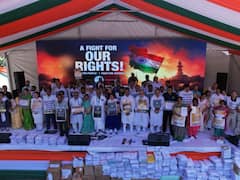 TMC Protests At Jantar Mantar Against Modi Govt Over Release Of MGNREGA Funds — PICS